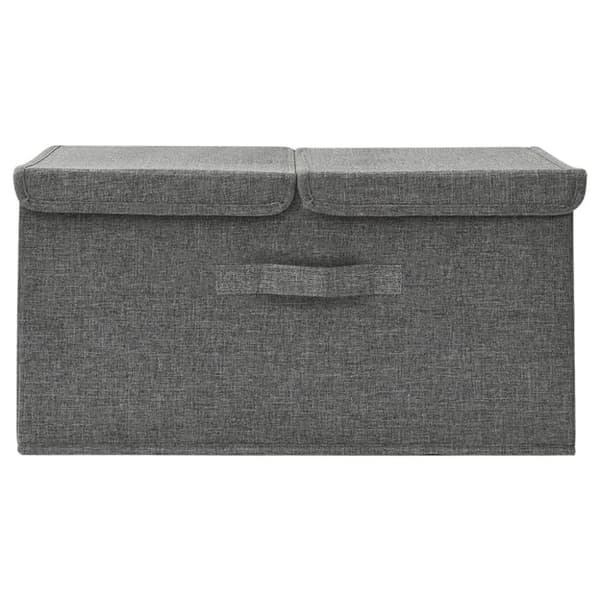 vidaXL Förvaringslåda tyg 50x30x25 cm antracit