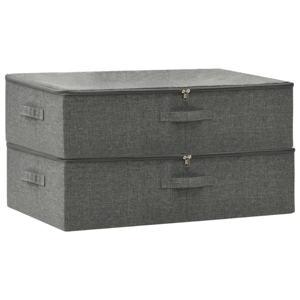 vidaXL Förvaringslåda 2 st tyg 70x40x18 cm antracit