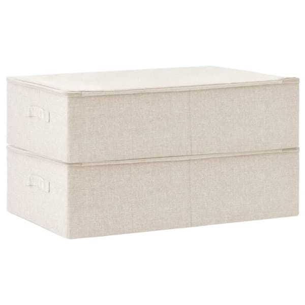 vidaXL Oppbevaringsbokser 2 stk stoff 70x40x18 cm grå