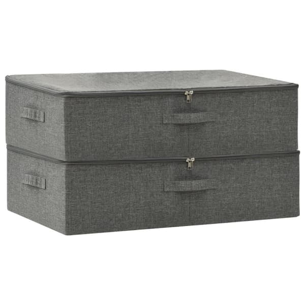 vidaXL opbevaringskasser 2 stk. 70x40x18 cm stof antracitgrå