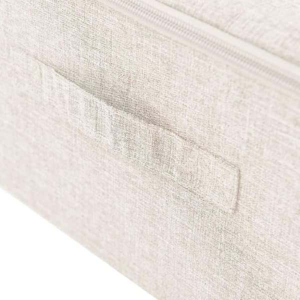 vidaXL opbevaringskasser 2 stk. 70x40x18 cm stof cremefarvet