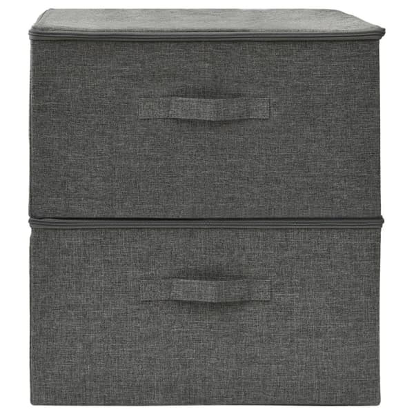 vidaXL Oppbevaringsbokser 2 stk stoff 43x34x23 cm antrasitt