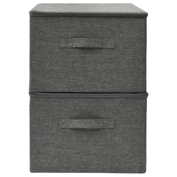 vidaXL Oppbevaringsbokser 2 stk stoff 43x34x23 cm antrasitt