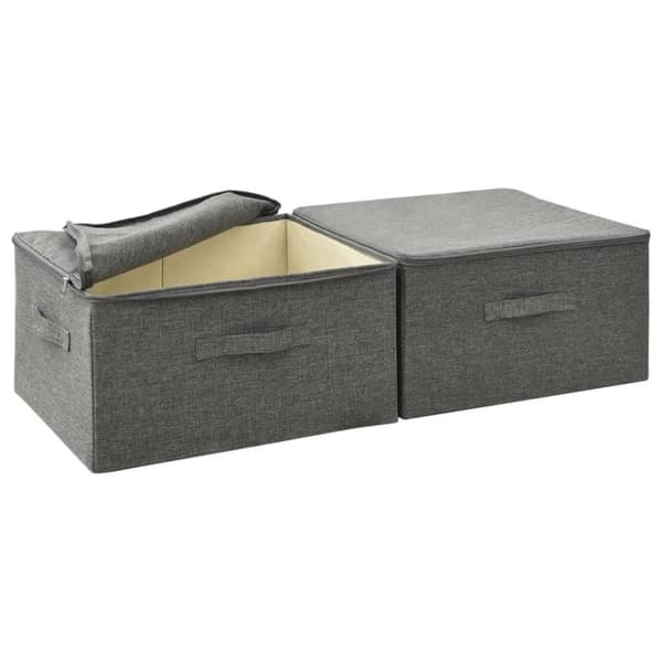 vidaXL Oppbevaringsbokser 2 stk stoff 43x34x23 cm antrasitt