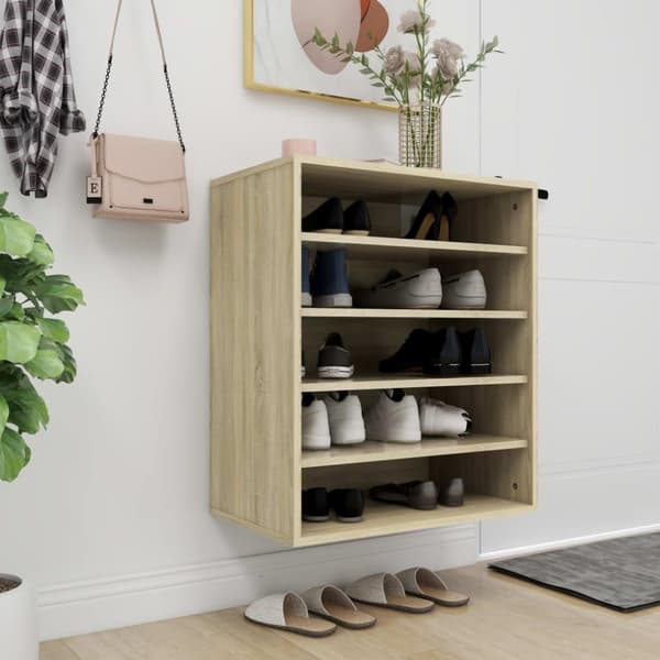 vidaXL skoreol 60x35x70 cm spånplade sonoma-eg