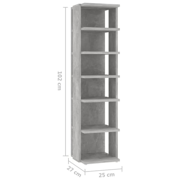 vidaXL skoreoler 2 stk. 25x27x102 cm betongrå