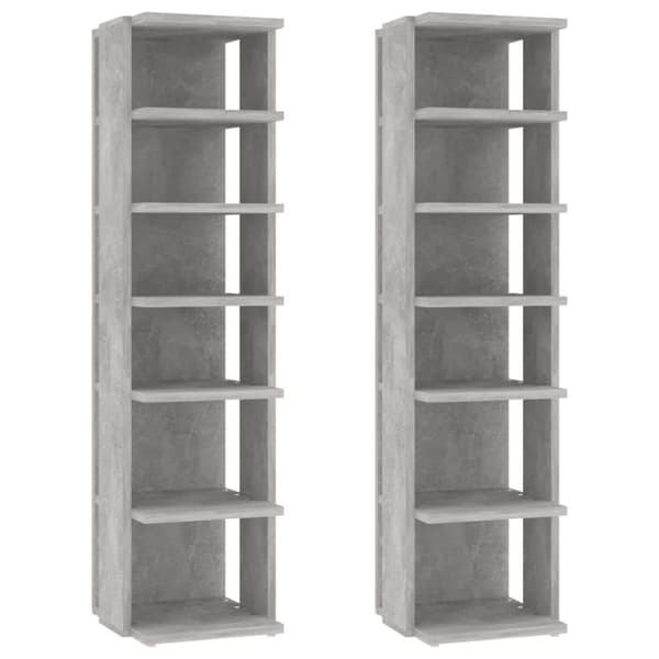 vidaXL skoreoler 2 stk. 25x27x102 cm betongrå