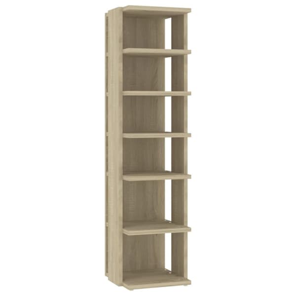 vidaXL Skoskap sonoma eik 25x27x102 cm sponplate