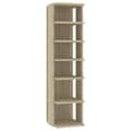 Miniatyrbilde 1 av 10: vidaXL Skoskap sonoma eik 25x27x102 cm sponplate