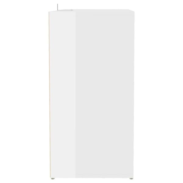 vidaXL skoskab 60x35x70 cm spånplade hvid højglans