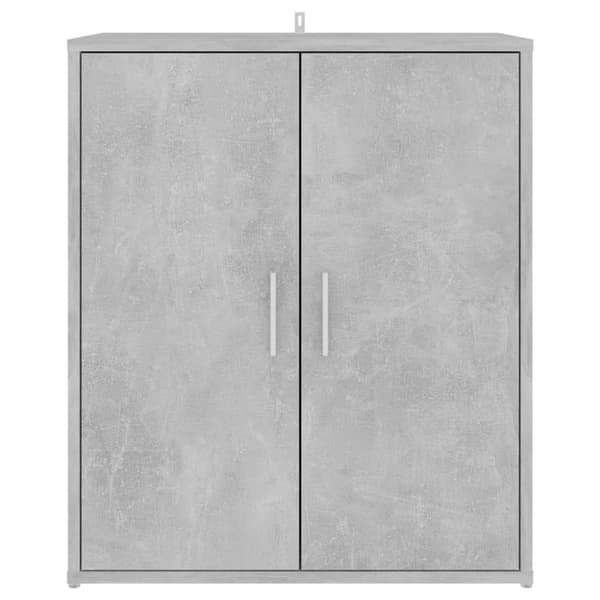 vidaXL skoskab 60x35x70 cm spånplade betongrå