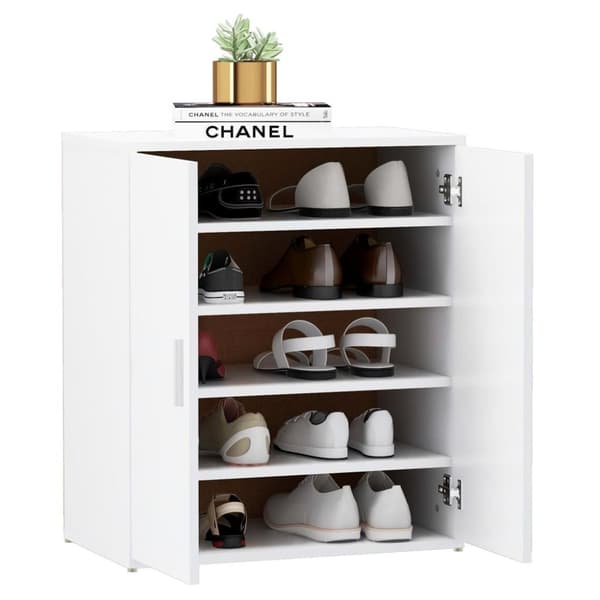 vidaXL skoreol 60x35x70 cm spånplade hvid