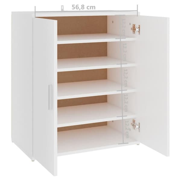 vidaXL skoreol 60x35x70 cm spånplade hvid