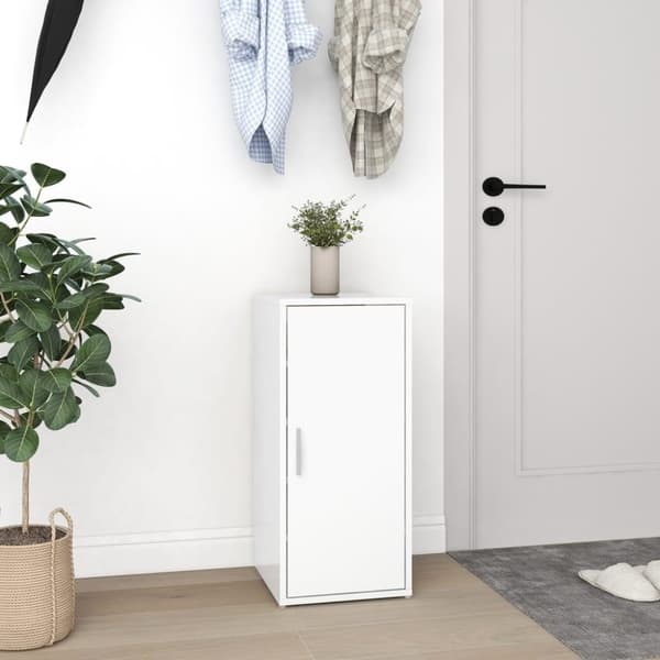 vidaXL Skoskap hvit 2 stk 32x35x70 cm sponplate
