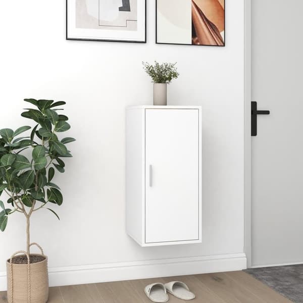 vidaXL Skoskap hvit 2 stk 32x35x70 cm sponplate