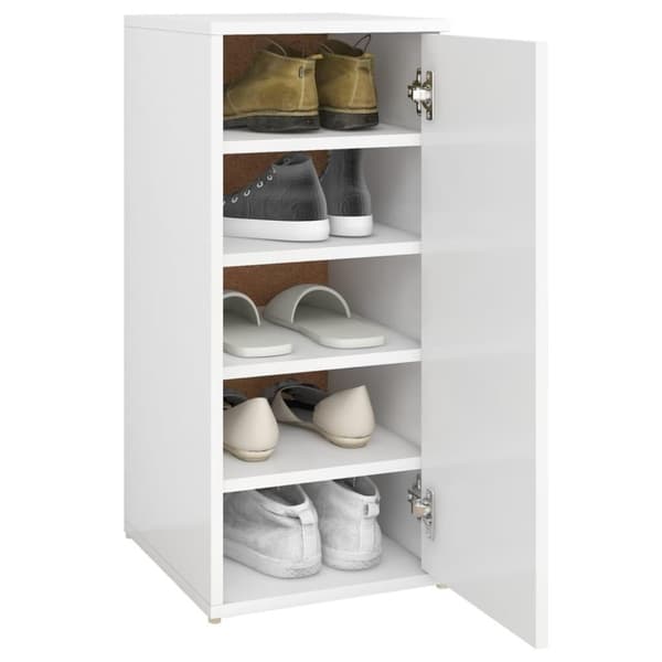 vidaXL Skoskap hvit 2 stk 32x35x70 cm sponplate