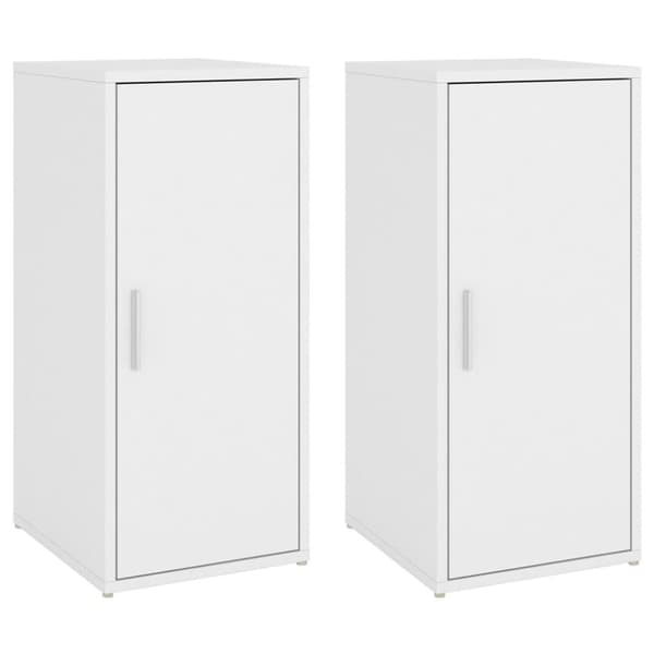 vidaXL Skoskap hvit 2 stk 32x35x70 cm sponplate