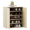 Miniatyrbilde 4 av 11: vidaXL Skoskap sonoma eik 60x35x70 cm sponplate