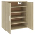 Miniatyrbilde 8 av 11: vidaXL Skoskap sonoma eik 60x35x70 cm sponplate
