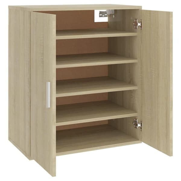 vidaXL Skoskap sonoma eik 60x35x70 cm sponplate