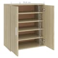 Miniatyrbilde 11 av 11: vidaXL Skoskap sonoma eik 60x35x70 cm sponplate