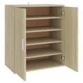 Miniatyrbilde 1 av 11: vidaXL Skoskap sonoma eik 60x35x70 cm sponplate