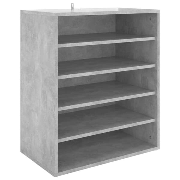 vidaXL Skoskap betonggrå 60x35x70 cm sponplate