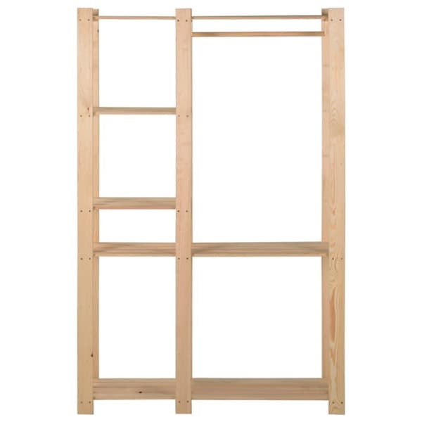 vidaXL Klädställning 110x38x170 cm massiv furu