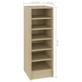Miniatyrbilde 7 av 10: vidaXL Skoskap sonoma eik 31,5x35x90 cm sponplate