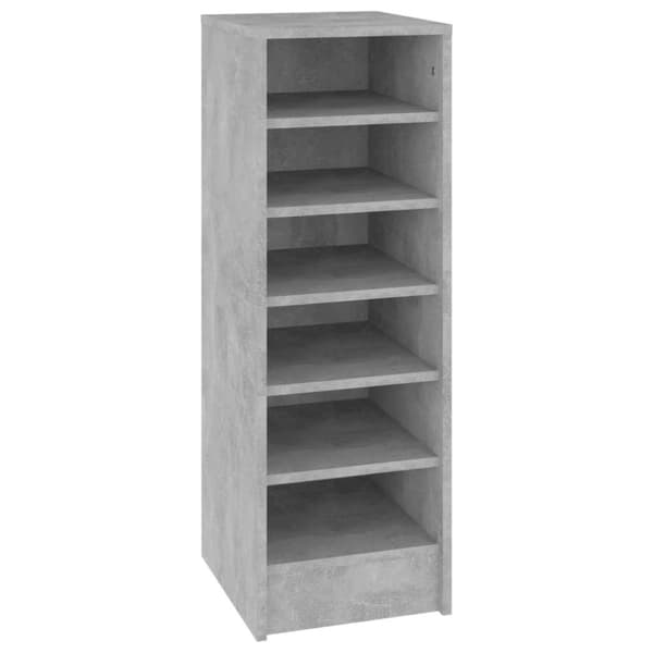 vidaXL Skoskap betonggrå 31,5x35x90 cm sponplate