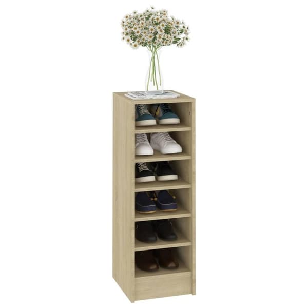vidaXL skoreol 31,5x35x90 cm spånplade sonoma-eg