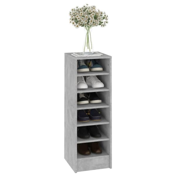 vidaXL skoskab 31,5x35x90 cm spånplade betongrå