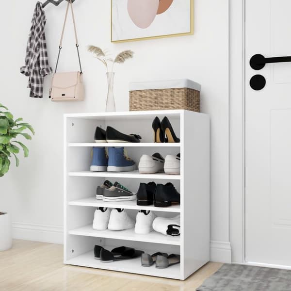 vidaXL skoreol 60x35x70 cm spånplade hvid