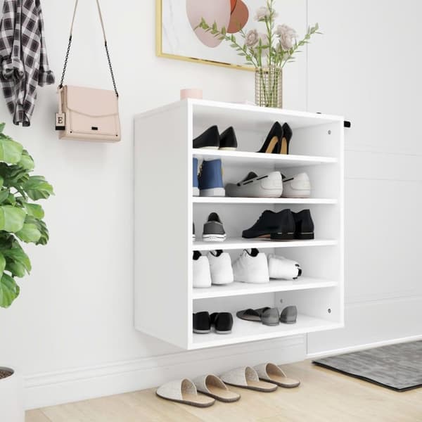 vidaXL skoreol 60x35x70 cm spånplade hvid