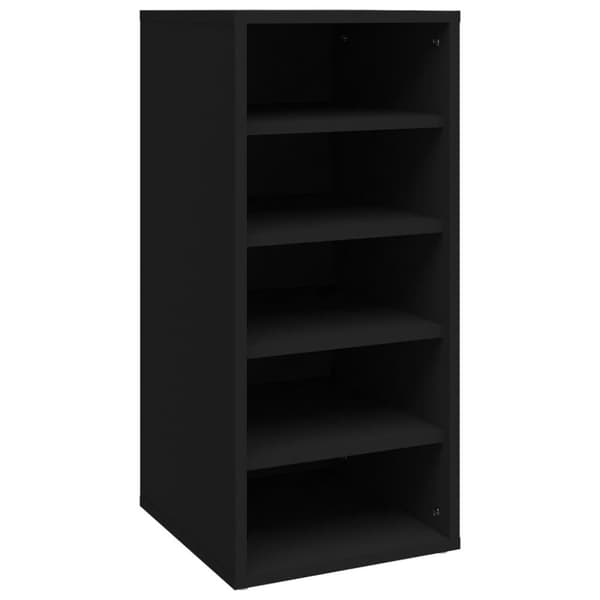 vidaXL Skoskap svart 31,5x35x70 cm sponplate
