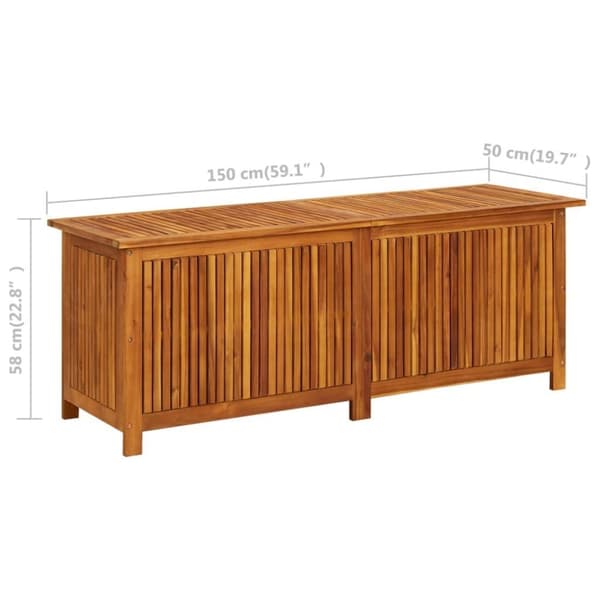 vidaXL Trädgårdslåda 150x50x58 cm massivt akaciaträ