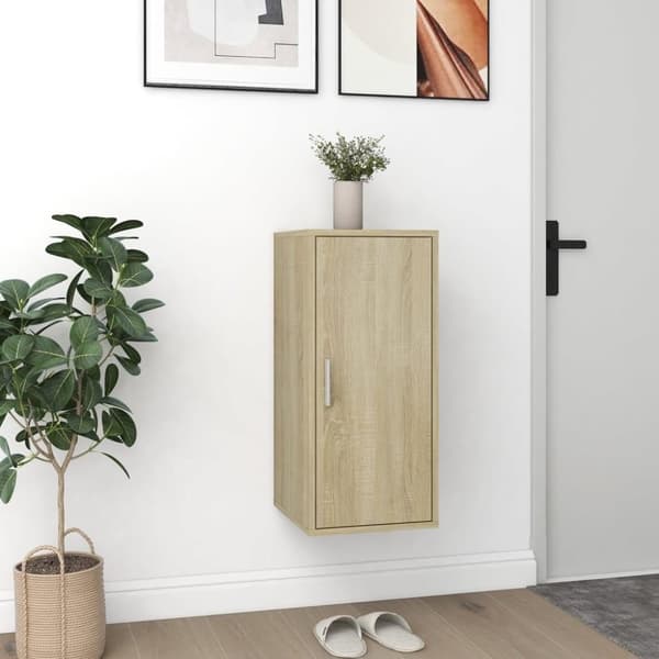 vidaXL skoreoler 2 stk. 32x35x70 cm spånplade sonoma-eg