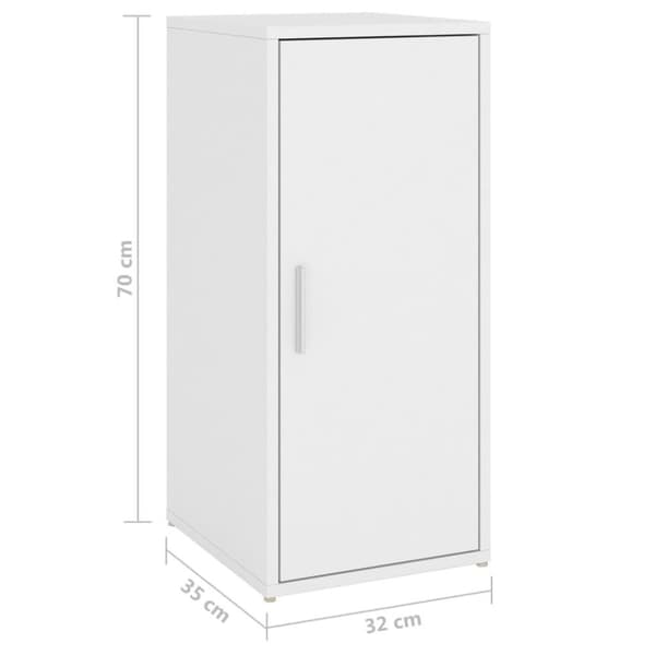 vidaXL skoskab 32x35x70 cm spånplade hvid