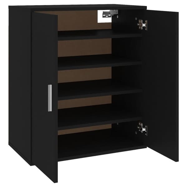 vidaXL Kenkäkaappi musta 60x35x70 cm lastulevy