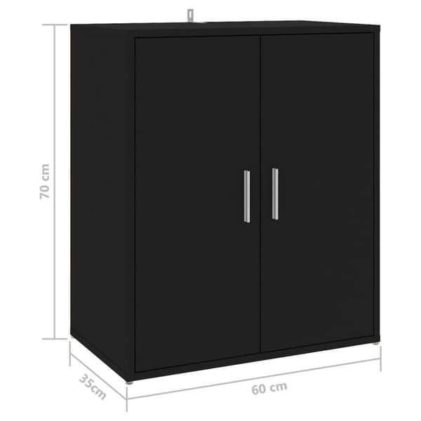 vidaXL Kenkäkaappi musta 60x35x70 cm lastulevy