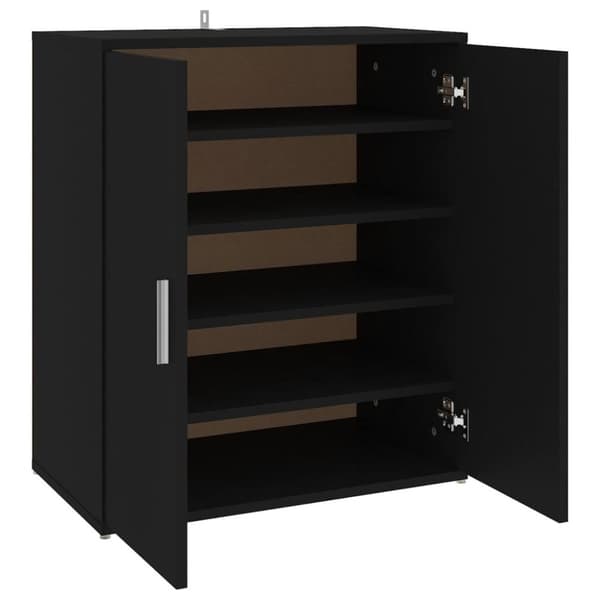 vidaXL Kenkäkaappi musta 60x35x70 cm lastulevy