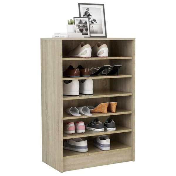 vidaXL skoskab 60x35x92 cm spånplade sonoma-eg