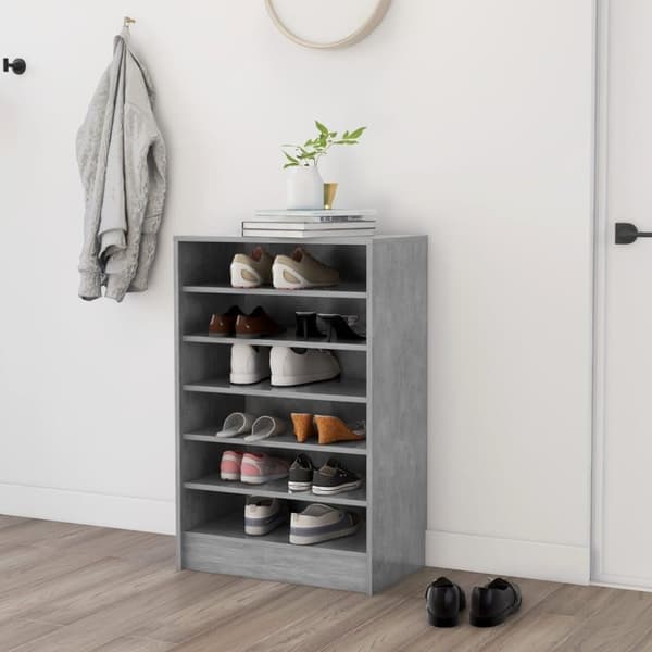 vidaXL skoskab 60x35x92 cm spånplade betongrå