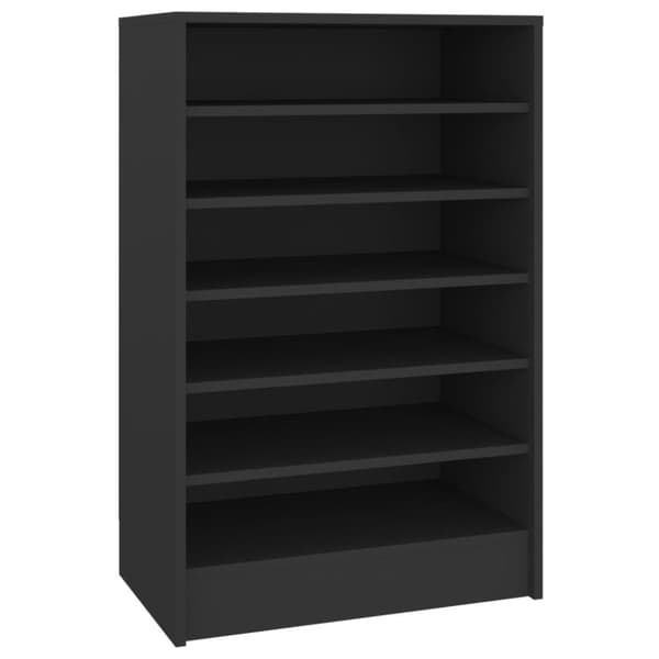 vidaXL skoskab 60x35x92 cm spånplade sort