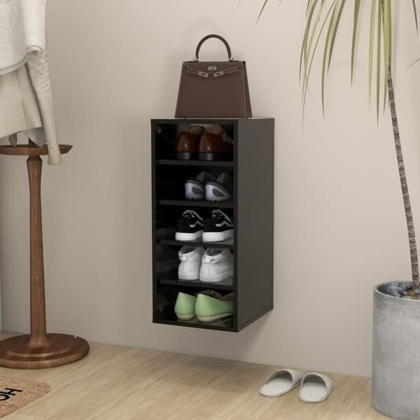 vidaXL skoreol 31,5x35x70 cm spånplade sort
