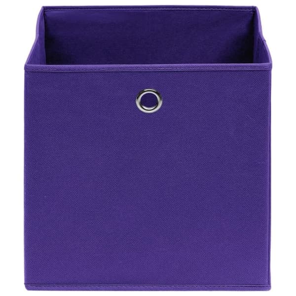 vidaXL opbevaringskasser 10 stk. 28x28x28 cm ikke-vævet stof lilla