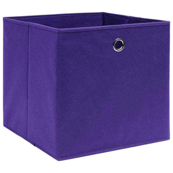 vidaXL Förvaringslådor 10 st non-woven tyg 28x28x28 cm lila