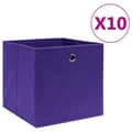 Miniatyrbild 1 av 5: vidaXL Förvaringslådor 10 st non-woven tyg 28x28x28 cm lila