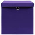 Pikkukuva 4 / 6: vidaXL Säilytyslaatikot kansilla 10 kpl 28x28x28 cm purppura