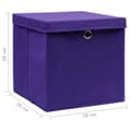 Pikkukuva 6 / 6: vidaXL Säilytyslaatikot kansilla 10 kpl 28x28x28 cm purppura